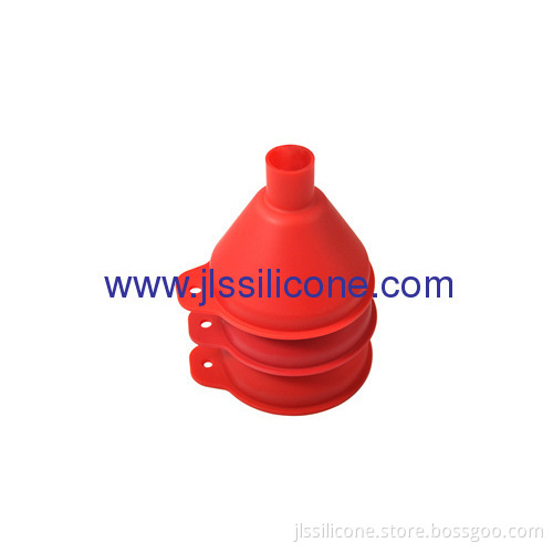 Middle Sized Silicone Funnel In Red